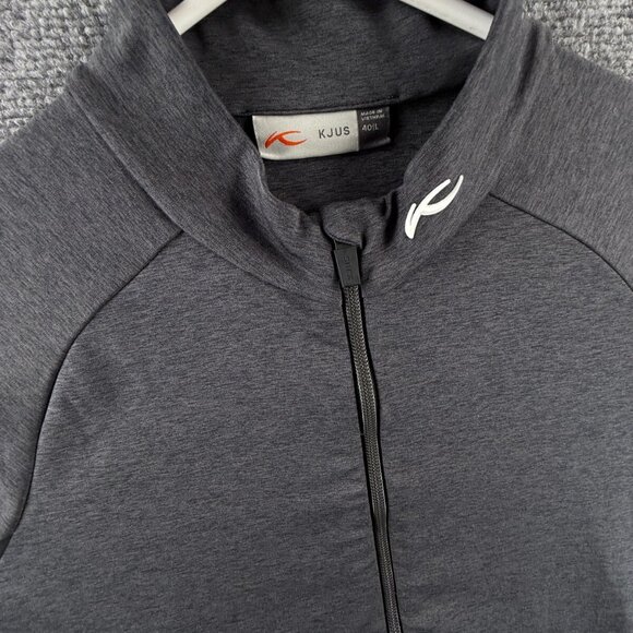 KJUS Marlene Zip Jacket Gray Logo Pockets Stretch Active Performance Large 40 - Picture 6 of 16
